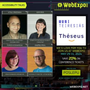 Kupte si lístek na WebExpo s 20% slevou při zadání kódu POSLEPU